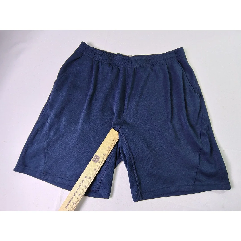 Balance Collection Men Active Shorts Large L Blue Coolmax Athletic Gym Running - Picture 7 of 9